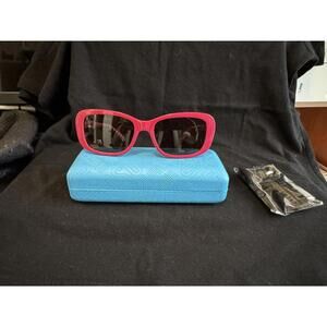 Love Moschino Red Sunglasses with Blue Embossed Case